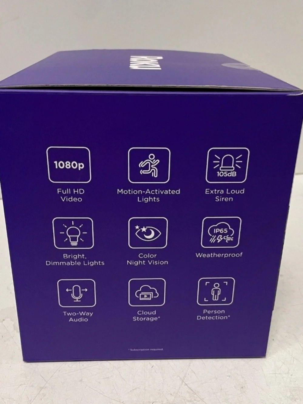 Roku Floodlight Camera SE - White Wired Outdoor Security Camera